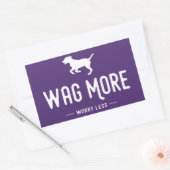 Wag mehr Besorgnis weniger Rechteckiger Aufkleber (Umschlag)