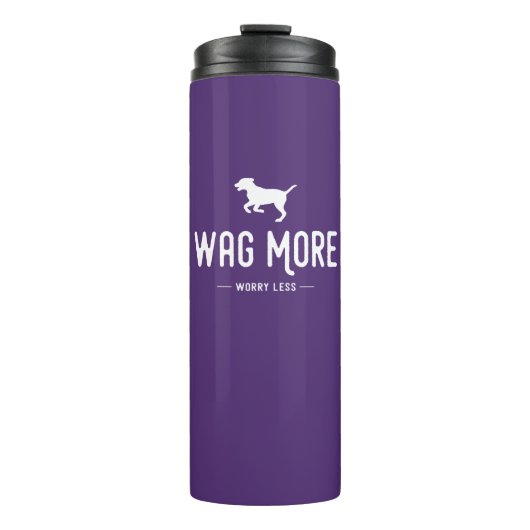 Wag mehr Besorgnis weniger Thermosbecher (Vorderseite)