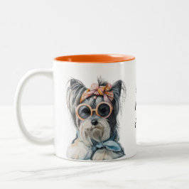 Wag More, Bark Less – Whimsy in a  Zweifarbige Tasse