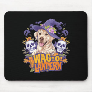 Wag-O-Laterne Halloween Golden Retriever Hexenhund Mousepad