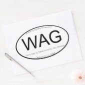 WAG Standort-Abziehbild-Autoaufkleber Ovaler Aufkleber (Umschlag)