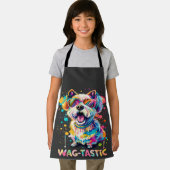 Wag-tastic lustig prächtig farbenfrohe Hundedesign Schürze (Insitu)