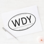 WAGADILLY Oval Location Autoaufkleber Decal Ovaler Aufkleber (Umschlag)