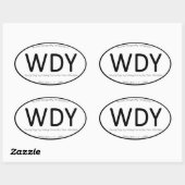 WAGADILLY Oval Location Autoaufkleber Decal Ovaler Aufkleber (Blatt)