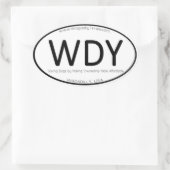 WAGADILLY Oval Location Autoaufkleber Decal Ovaler Aufkleber (Tasche)
