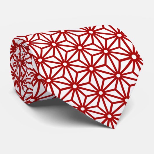 Wagara - Asanoha (Leaf) Krawatte (Gerollt)