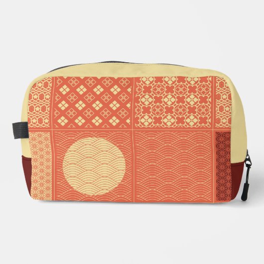 Wagara-Mix-Pattern-Patchwork Waschbeutel (Vorderseite)