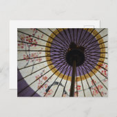 Wagasa (traditional Japanese umbrella) Postkarte (Vorne/Hinten)