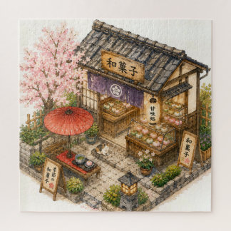 Wagashi-Shop Aquarell Puzzle
