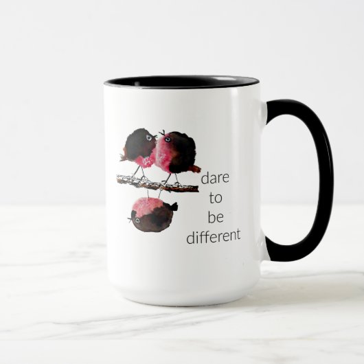 Wage, anders zu sein, Niedliche Kaffee-Tasse Tasse (Rechts)