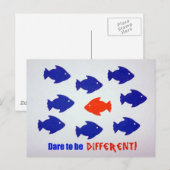 Wage, anders zu sein! postkarte (Vorne/Hinten)