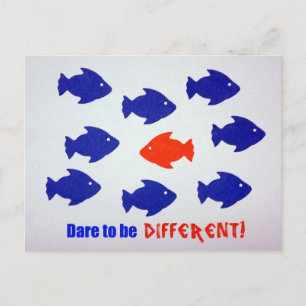 Wage, anders zu sein! postkarte