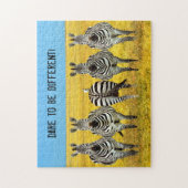 Wage, anders zu sein! Zebra Jigsaw Puzzle (Vertikal)