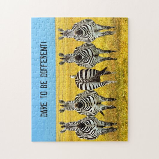 Wage, anders zu sein! Zebra Jigsaw Puzzle (Vertikal)