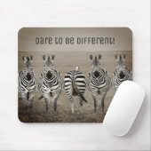 Wage, anders zu sein! Zebra Mouse Pad Mousepad (Mit Mouse)
