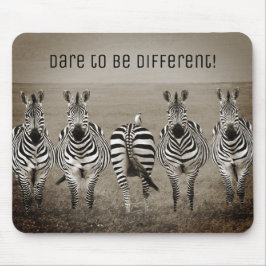 Wage, anders zu sein! Zebra Mouse Pad Mousepad