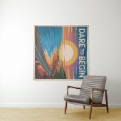 Wage den Anfang Wandteppich (Beispiel (Horizontal))