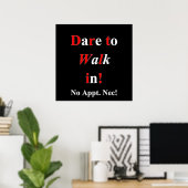 Wage den Schritt Poster Matt (Heimbüro)