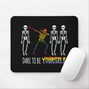 Wage, du selbst Halloween Dabbing Skelett zu sein Mousepad