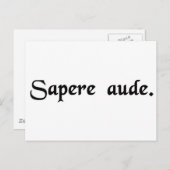 Wage, weise zu sein. postkarte (Vorne/Hinten)