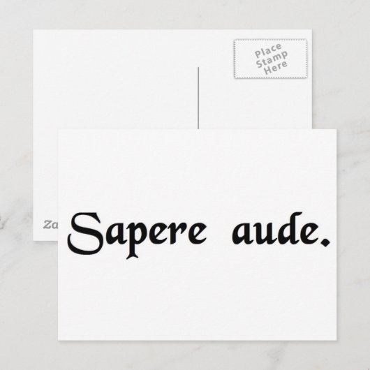 Wage, weise zu sein. postkarte (Vorne/Hinten)