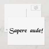 Wage, weise zu sein! postkarte (Vorne/Hinten)
