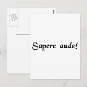 Wage, weise zu sein! postkarte (Vorne/Hinten)