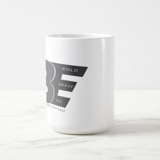 Wagemutig, mutig - Positive Vibes Motivation Kaffeetasse (Mittel)