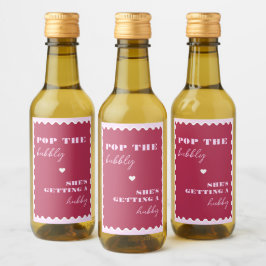 Wagemutige Magenta-Pop, die Bubbly - Sie bekommt e Weinetikett