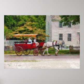 Wagen - Auf dem Weg zum Markt Poster