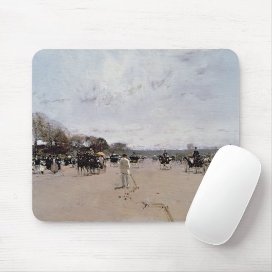 Wagen auf den Champions Elysees Mousepad (Mit Mouse)