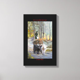 Wagen der Kühe/Cow drawn wagon Leinwanddruck