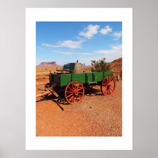 Wagen im Monument Valley Poster (Vorne)