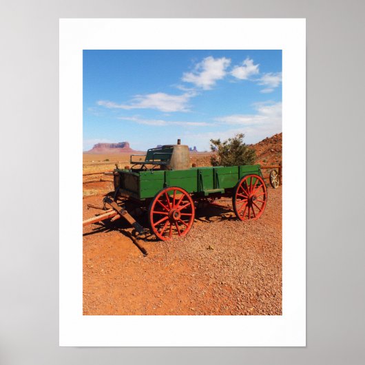 Wagen im Monument Valley Poster (Vorne)