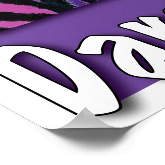 wagen Sie es, anders Baby Zebra Design von GG Burn Poster (Ecke)