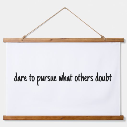 wagen Sie es, die Tapisserie aus Holz zu verfolgen Wandteppich Mit Holzrahmen (Vorne)