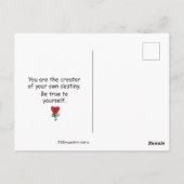 wagen Sie es, fett_ Postcard zu sein Postkarte (Rückseite)