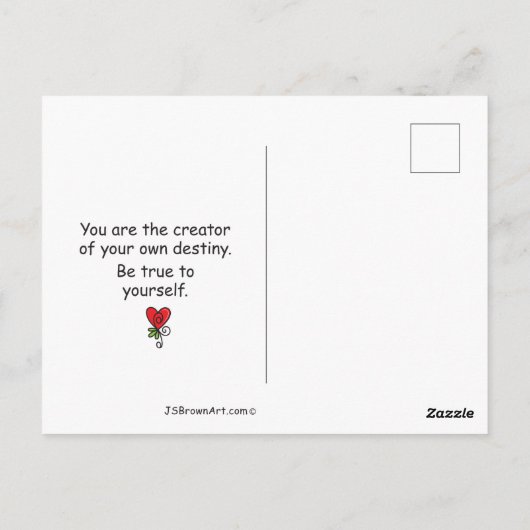 wagen Sie es, fett_ Postcard zu sein Postkarte (Rückseite)