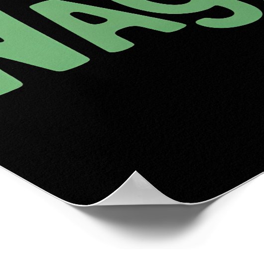 Wagend Schwanz Glück beginnt Poster (Ecke)