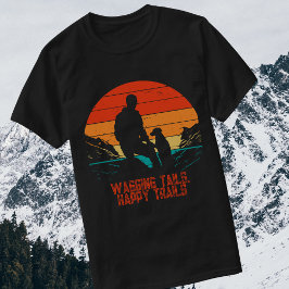 Wagende Schwänze, glückliche Wege Wanderung Hundes T-Shirt