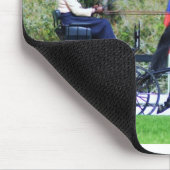 Wagenfahren des Singles schwarzes Pferde Mousepad (Ecke)