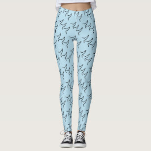 Wagenhalde-Schwänze hellblaue Leggings