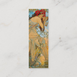 Wagenhändler von Alphonse Mucha (1902) Lesezeichen Mini Visitenkarte