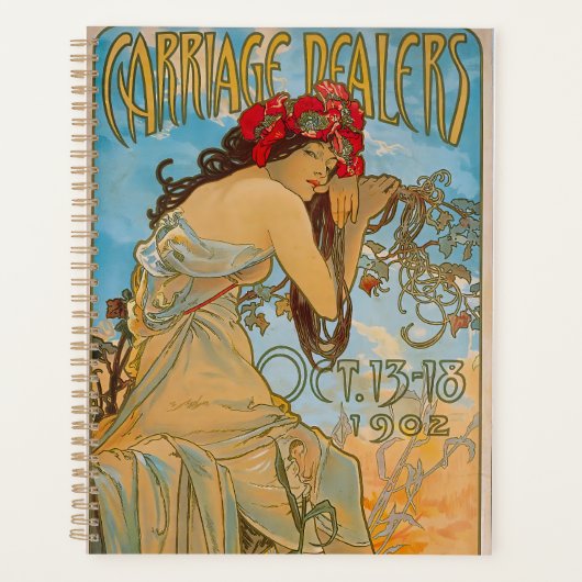Wagenhändler von Alphonse Mucha (1902) Notizbuch Planer (Vorderseite)