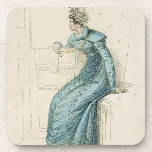 Wagenkleid, Modegeck von Ackermanns Repräsentanten Untersetzer (Vorderseite)