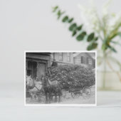 Wagenladung der Weihnachtsbaumen Postkarte (Stehend Vorderseite)