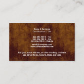 Wagenleder-Blickstreifen des Chic Pferd Visitenkarte (Rückseite)