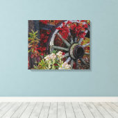 Wagenrad 1 gepackte Leinwand (Insitu (Holzboden))