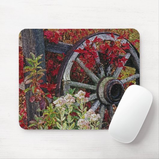 Wagenrad 1 Mousepad (Mit Mouse)