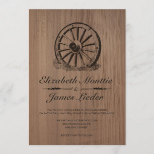 Wagenrad-Hochzeitseinladungen Einladung